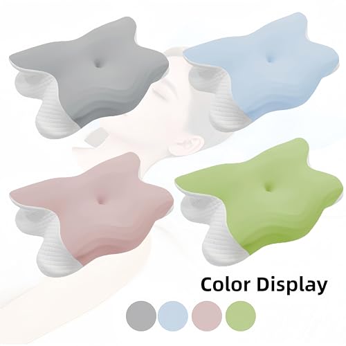 Aylashine Cervical Pillow for Neck Pain Relie,Hollow Design Odorless Memory Foam Pillows with Cooling Case, Adjustable Orthopedic Bed Pillow for Sleeping,Suitable for Both Side and Back Sleepers.Blue Blue