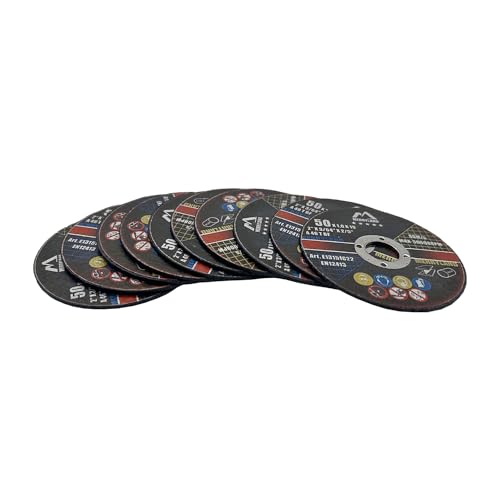 Merryland 10 Pieces Cutting Disc 50 x 1.0 Metal Steel Stainless Steel | 50 mm angle grinder, 50 x 1.0 x 10 mm thin flex disc straight, expert line E13151022-10 50 x 1.0 all metals, 10 pieces