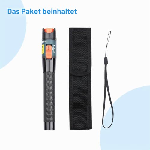 10mW Red Visual Fault Locator Optical Cable Test Pen, Fibre Optic Tester, Fibre Optic Cable Tester for CATV Telecommunications Multifunctional Tester