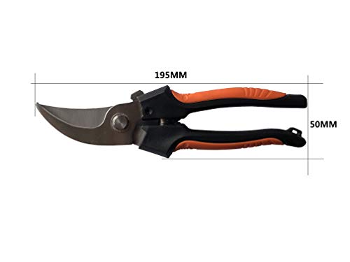 sky-w 8-inch bypass pruner hand pruner with garden clippers and flower pruning scissors