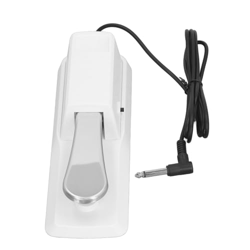Pedal for Keyboard Piano, MIDI Digital Piano – White, Compatible with, and Most USB/MIDI Keyboards