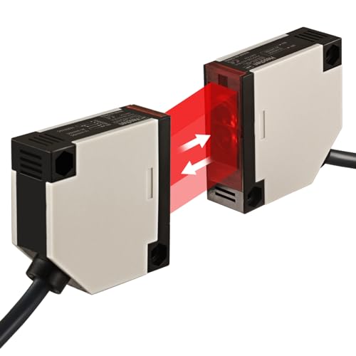Heschen E3JK 5m Through-Beam AC DC 24-240V NC Photoelectric Sensor Switch Silver