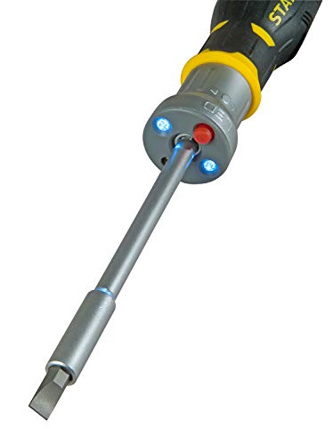 Stanley FMHT0-62689 Bit-Screwdriver with 12 Bits and LED, Black/Yellow, Set of 14 Piece