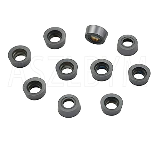 11pcs RCMT060204 MO Indexable Carbide Milling Inserts Blade Milling Cutter with 1/2"/12mm SRDCN1212H06 Indexable Carbide Milling Tool Holder Metal Lathe Cutting Tools