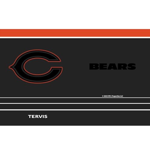 Tervis Traveler NFL Chicago Bears - Night Game Triple Walled Insulated Tumbler Travel Cup Keeps Drinks Cold & Hot, 30oz, Stainless Steel Multicolor