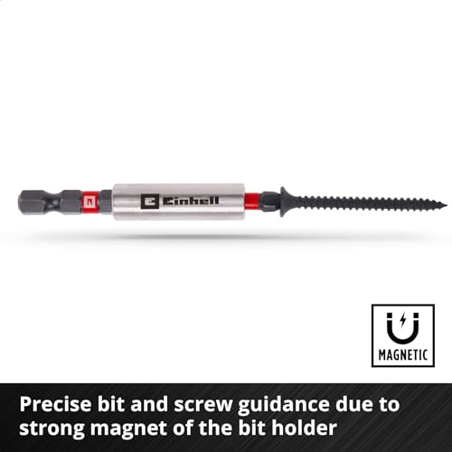 Original Einhell M-CASE 39-piece impact-resistant accessory set (25 mm bits, metal drill bits, 60 mm bit holder, socket spanner, countersink incl. storage box) 39-piece bit set 25 mm incl. metal drill bit