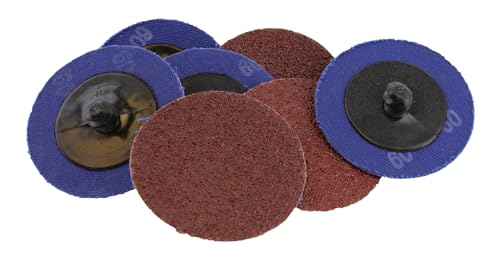 ABN 2-inch 60 grit aluminum oxide sanding discs, 50-pack hook and loop round sander pads