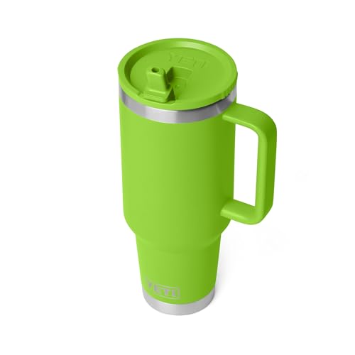 YETI Rambler 40 oz Travel Mug with Flip Straw Lid – Stainless Steel, Vacuum Insulated, Leakproof, Cup Holder Friendly, Venom