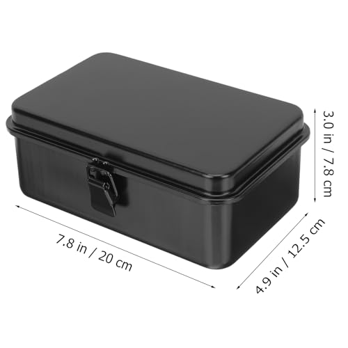 SEWACC small metal tool box organizer for screwdrivers, screws, and small parts with portable hand-carry design