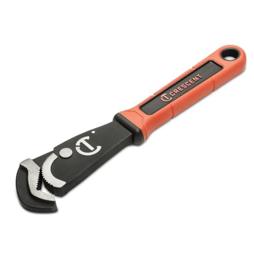 Crescent 12-inch self-adjusting pipe wrench with dual-material handle