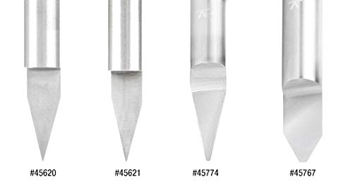 Amana Tool - 45761 Solid Carbide 60° Engraving 0.010 Tip Width x 1/4 Shank x 2"
