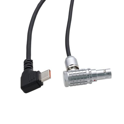 Record Control Cable for Komodo X Camera and DJI RS2 RS3 RS 4 Pro Gimbal, Focus Pro Grip, USB-C to 9-pin Right Angle, 30cm