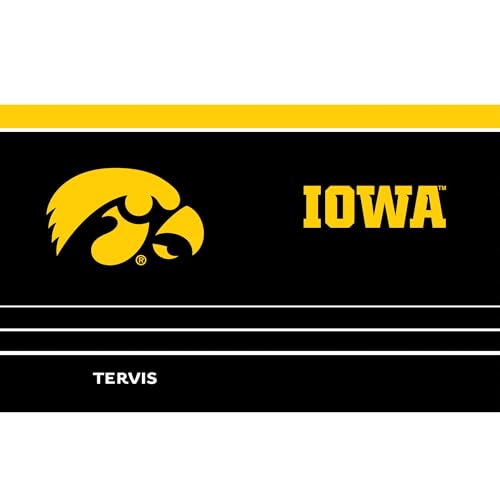 Tervis Traveler Iowa Hawkeyes - MVP Triple Insulated Tumbler Travel Cup Keeps Drinks Cold & Hot, 20oz, Stainless Steel