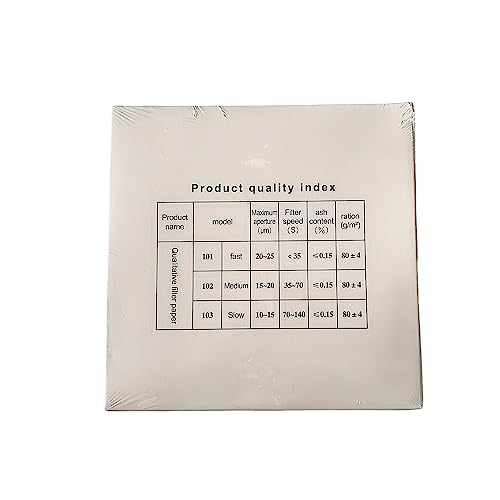 Deschem 90mm qualitative filter paper, 20–25μm, fast speed, 2 packs of 100 sheets, 9cm outer diameter