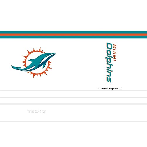 Tervis Traveler NFL Miami Dolphins - Arctic Triple Insulated Tumbler Travel Cup Keeps Drinks Cold & Hot, 20oz, Stainless Steel Multicolor