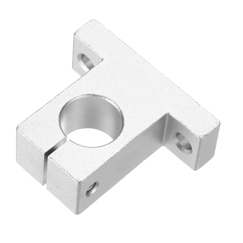 sourcing map 4pcs SK20 Aluminum Linear Rod Rail Shaft Support for 20mm Diameter Shaft, Linear Motion Rail Guides Mounting Bracket with Wrench for CNC Machine, 3D Printer, Automation Equipment