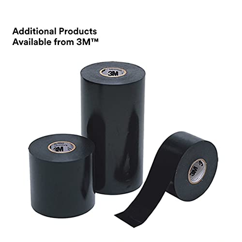 3M Scotchrap Vinyl Corrosion Protection Tape 50, 2 in x 100 ft, Black PVC, 10 mil Thick, Premium Grade, Printed, Excellent Tacking, High Conformability, Pressure Sensitive Rubber Adhesive, 1 Roll