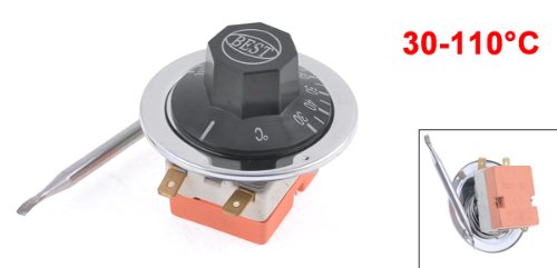 [Australia - AusPower] - uxcell NC AC 250 16A 3A 30-110C Temperature Control Switch Capillary Thermostat for Oven Refrigerator Heater 
