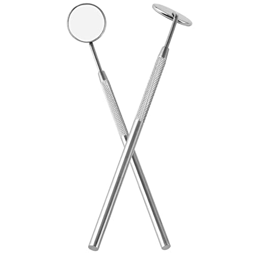 [Australia - AusPower] - Dental Mirror for Teeth Inspection #4, Stainless Steel 6.75" 