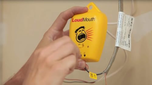 SunTouch LoudMouth monitor, yellow fault monitoring device for indoor electric heating tape mats and underfloor heating installations