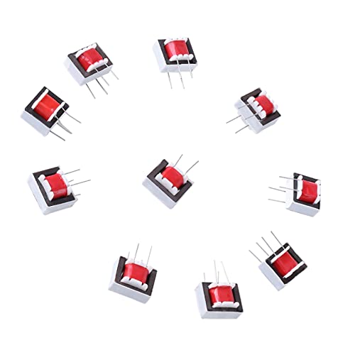 Oumefar 10pcs/pack EI14 High Efficiency Audio Isolation Transformer 600:600 Ohm 1:1 Audio Transformer for Automatic Control Ohm Transformer