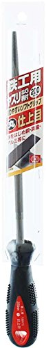 SK11 Ironwork File SG with Handle, finished round hand file, 7.9 inches (200 mm)