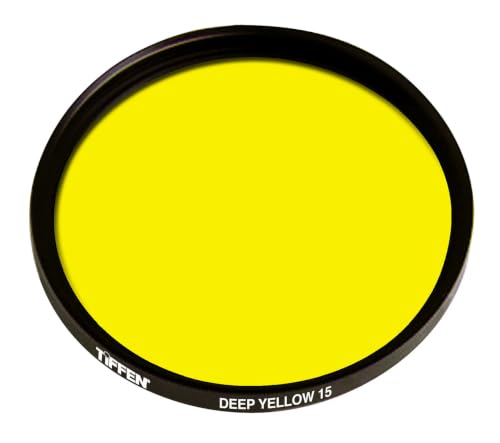 Tiffen 82mm Deep Yellow 15 Camera Lens Filter, Black & White Photography Yellow Filter