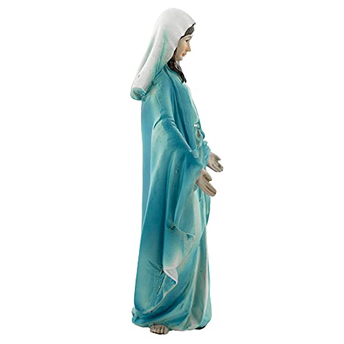 6" Tall Painted Blessed Mother Statue | Patron Saint of All Humanity | Great Catholic Gift for First Communion or Confirmation | Classic Christian Home, Office, and Classroom Decor