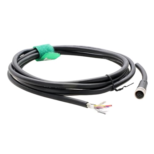 M8 8 pin Female Power Data Cable for Baumer CX Machine Vision Industrial Camera Sensor Automation Control I/O, A Code, Shielded, 10m M8 8 pin female to open