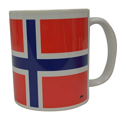 Rogue River Tactical Norway Norwegian Flag Coffee Mug Novelty Cup Great Gift Idea For Men Women (Pack of 2) 11 Ounces (Pack of 2)