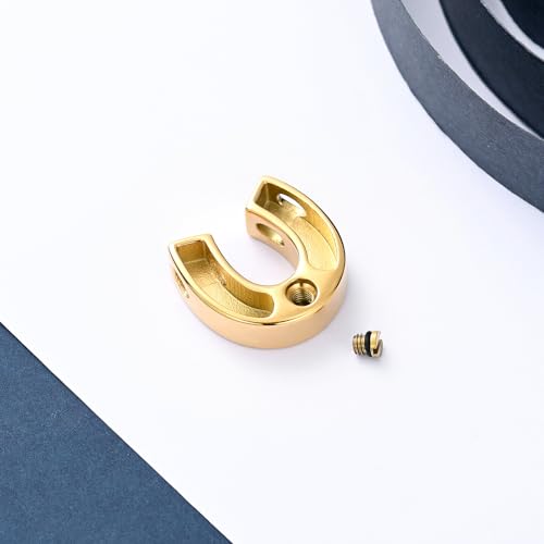 constantlife Cremation Jewelry for Ashes Horseshoe Urn Necklace for Women Men Human Pet Memorial Pendant Ashes Holder Funeral Keepsake Golden