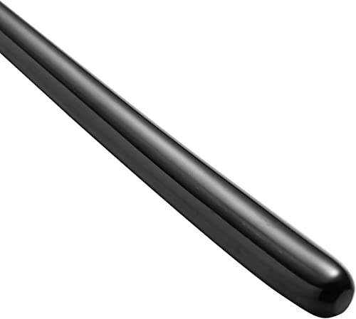 Ouliget Steel Black Soup Spoon, Long handled Great Circle Spoons,Korean Long Handle Soup Spoon,8 Pieces,8.7x1.6 Inches.
