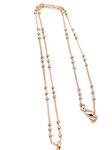 LESLIE BOULES Gold Saint Benedict Round Medal Necklace for Women 18K Gold Plated Chain Religious Jewelry