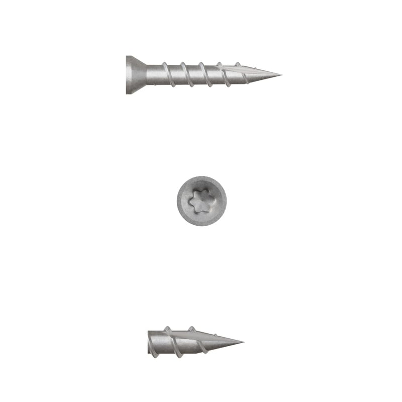 US4 - #8 x 1 - Trim Head T15 Star Drive Stainless Steel Wood Screws | 305 Stainless Steel | | Rust & Corrosion-Resistant | Outdoor Decking Screws (350, #8 x 1) 350 #8 x 1"