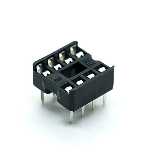 DIP-IC Socket 8-Pin DIP-8 2.54 mm IC Socket Adapter Solder Connection Pack of 50 8 pin