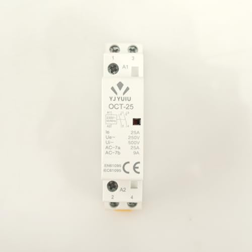 AC Contactor, 2-Pole, 25A, AC 220V/240V, 50/60Hz, DIN Rail 35mm (OCT25 2NO) OCT25 2NO