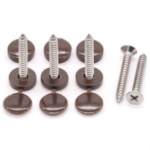 [Australia - AusPower] - Glvaner M4 (80 pcs) Dark Brown Color Collated Screws Caps Hinged Screw Cover Caps with 20 PCs #8 x 1-1/4" (4.2 x 32mm) Flat Head Wood Screws Stainless Steel 304 (18-8) for TV or Furnitures 