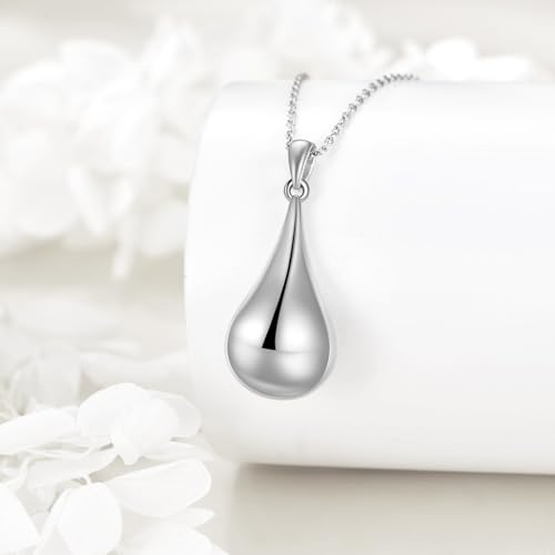 YFN Ashes Necklace for Women Sterling Silver Urn Jewelry for for Ashes Memory Necklace teardrop