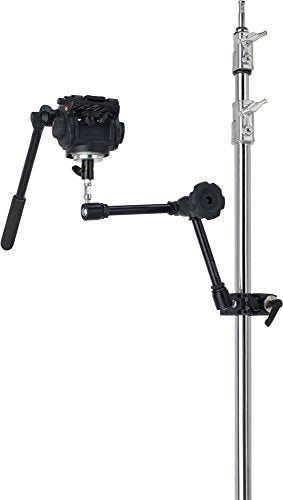 Kupo 3/8"-16 Threaded Mounting Plate with Baby 5/8" (16mm) Stud, Round Flat Adapter for Convi Clamp and Grip Rigs, Fast Accessory Mounting for Photo Video Builds, Brass Aluminum (KG002312) 3/8''-16 Threaded Mounting Plate