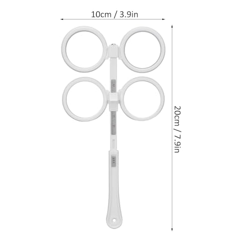 Plastic Optical Flipper, Adjustable Optometry Flip Lens Instrument, Eye Holder, Eye Trainer Occluder with Vision Test Card for Amblyopia (White)