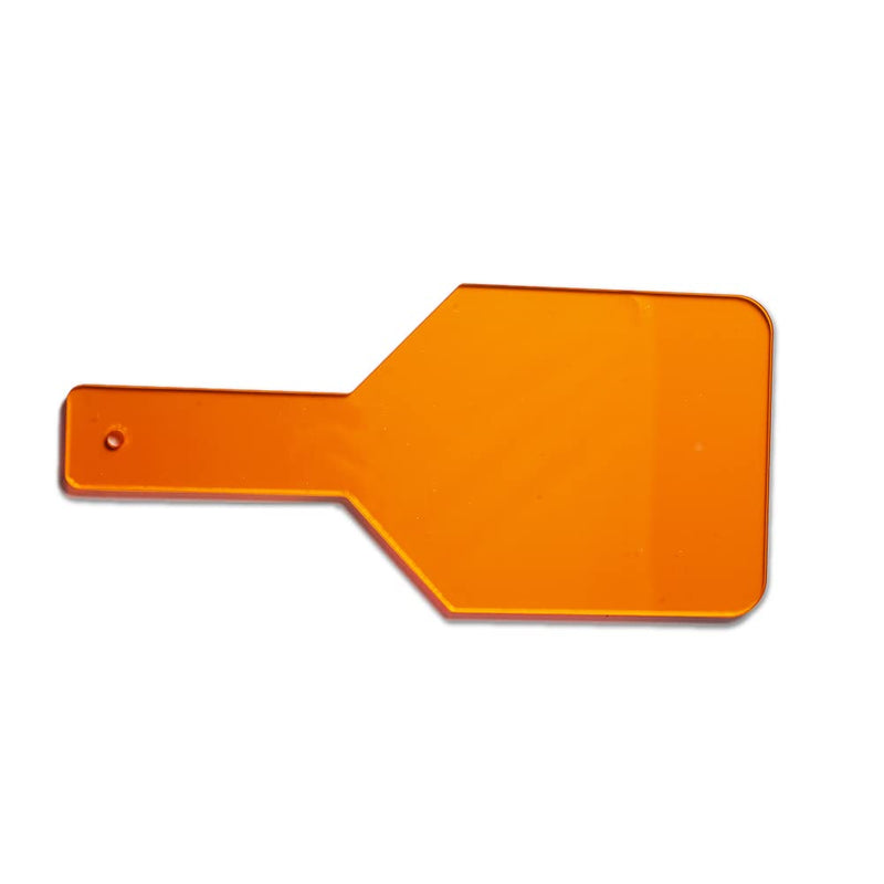 [Australia - AusPower] - Dental Curing Light Shield Hand Held LED/UV Light Protection Eye/Face Protector Plate Board Orange (2PCS) 2PCS 