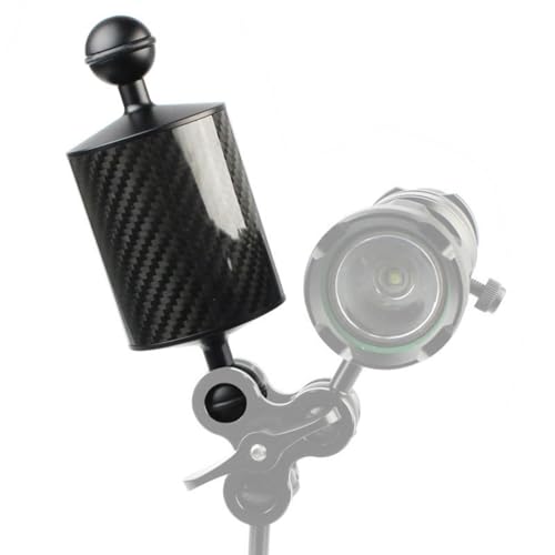 D60mm Carbon Fiber Float Arm for Ultralight, Aquatic Arm,Dual Ball Lightweight Buoyancy Arm for Underwater Camera,Diving Tray, Video Light, and Strobe (Black, D60mm 5 inch) black