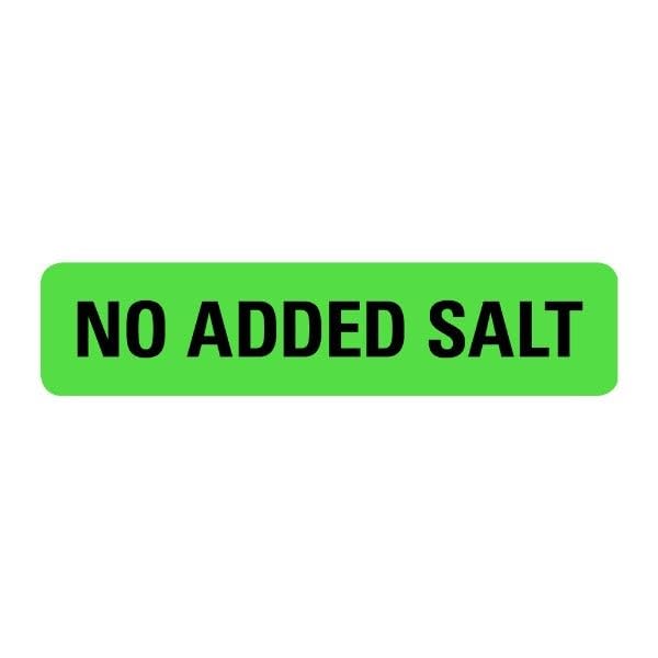No Added Salt Labels