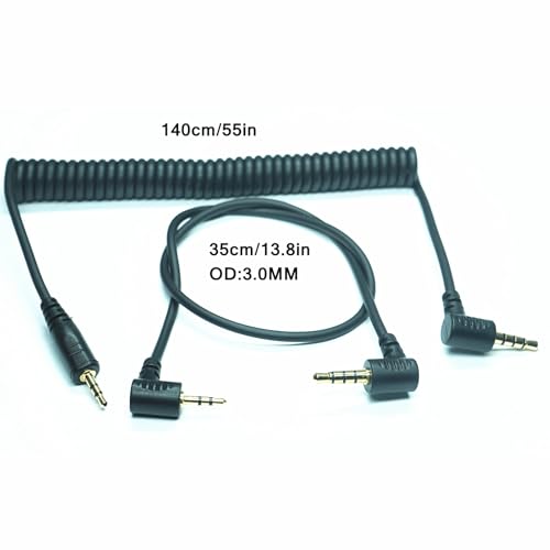 3.5MM-SL2(TRRS3.5) for Leica Camera Shutter Release Cable is Suitable to SL2/SL2S/SL3/SL3S Focusing and Photography Cables Focusing and Photo-Taking Function (3.5mm-SL2 2pcs) 3.5mm-SL2 2pcs
