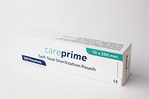 200 x 70mm x 260mm Self Adhesive Autoclave Sterilization Bags 70x260mm