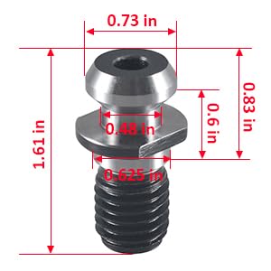 [Australia - AusPower] - Mingdun 10pcs CAT40 45° 5/8-11 Pull Stud Retention Knob Fits Mazak Fadal CAT40 CNC 
