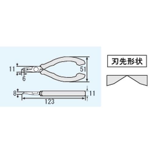 ENGINEER 123mm Full Flush Cut Chip Cutters. Made in Japan. 45 Degree Angled Jaws Cutting Pliers for Removing ICs, Chip Resistors, Electronic, SMD Components. NZ-05