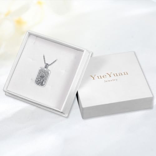 925 Sterling Silver Patron Saint Necklace Amulet Necklace Talisman Religious Jewelry Gifts for Prayer Baptism Christmas New Year 03 Saint Jude