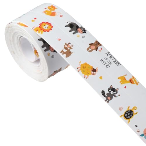 AllGIFT 1.5-inch x 10.5-foot caulk tape with cute pattern for bathroom sink, countertop, toilet, and bathtub seams