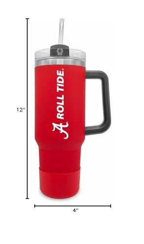 Alabama Crimson Tide 40 oz Tumbler with Handle and Straw - Crimson Alabama Crimson Tide 40 Ounces